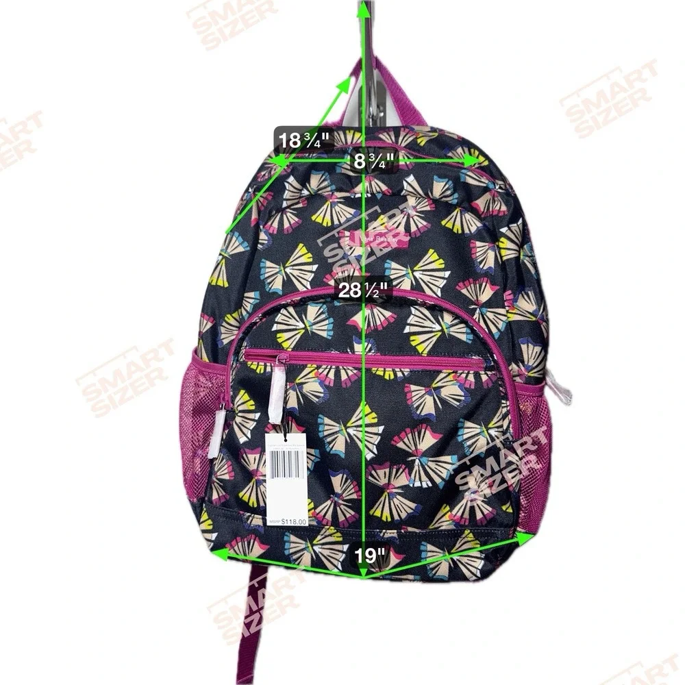 Vera Bradley Fan Floral Backpack Pink Trim Laptop Pocket‎ NWT